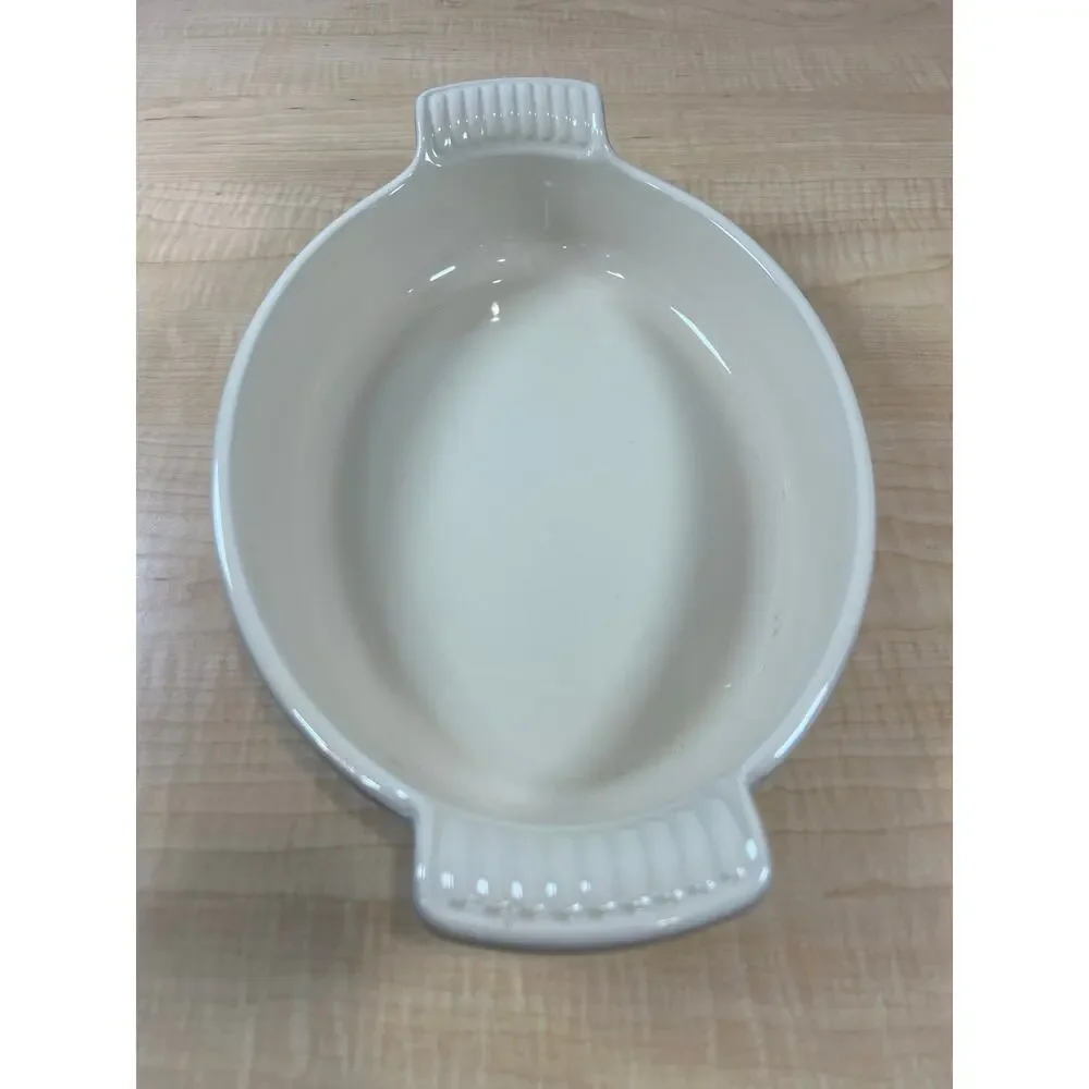 Le‎ Creuset Heritage Stoneware Oval Gratin Dish New Never Been Used In Grey